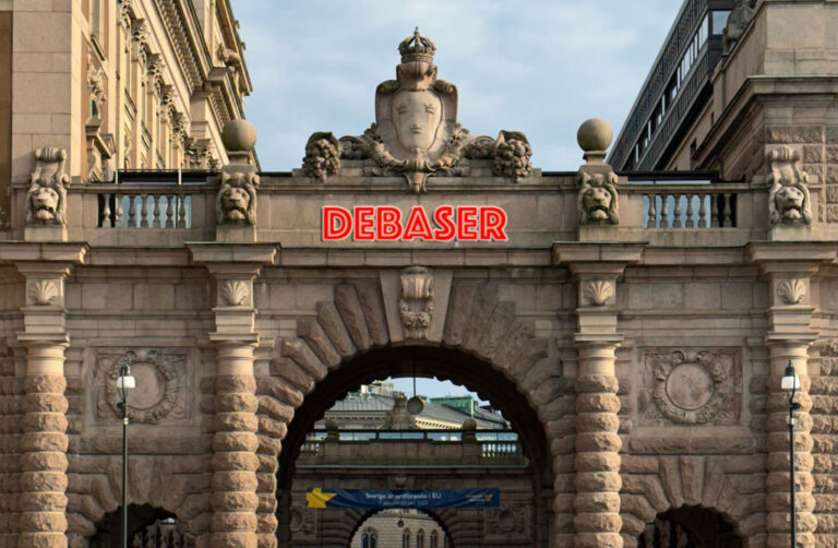 Bygget av nya riksdagshuset norr om Stockholm inlett