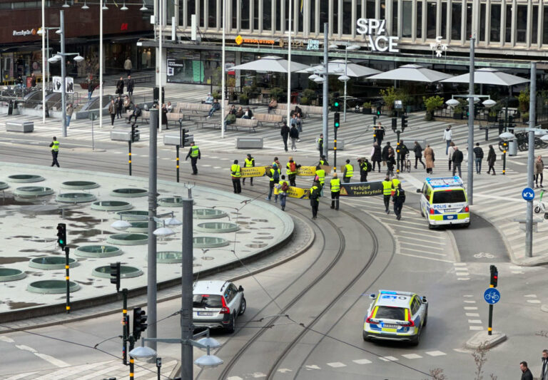 Våtmarksprotester vid Sergels torg